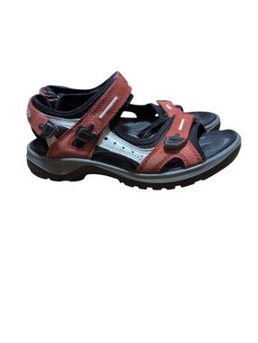 ECCO Offroad Sandals Womens EU 38 Red Adjustable Strap Comfort Walking Hiking